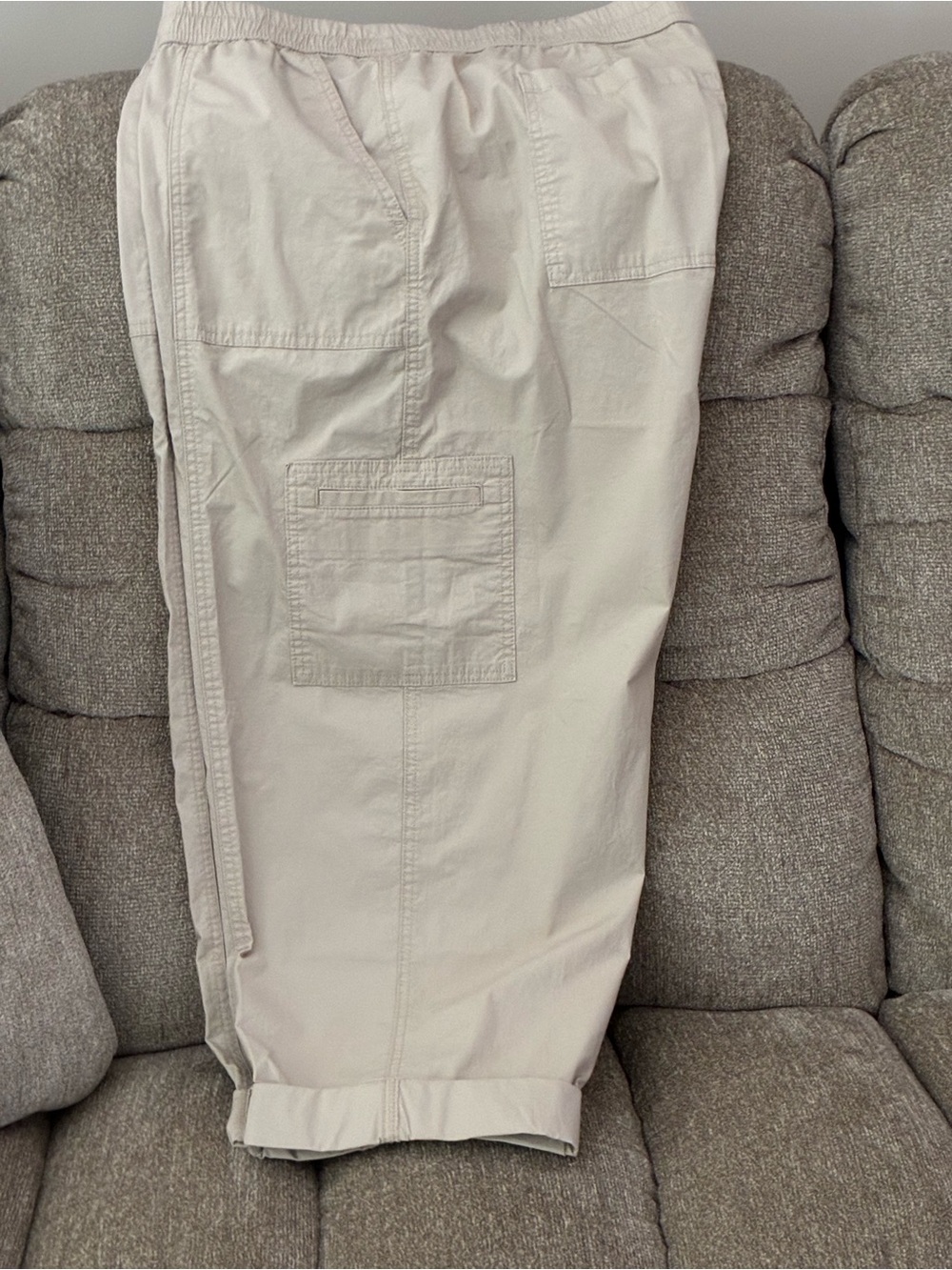 Chico's Light Beige Cropped Cargo Pants